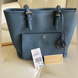 Michael Kors Jet Set Tote Denim Blue EUC 🔥
